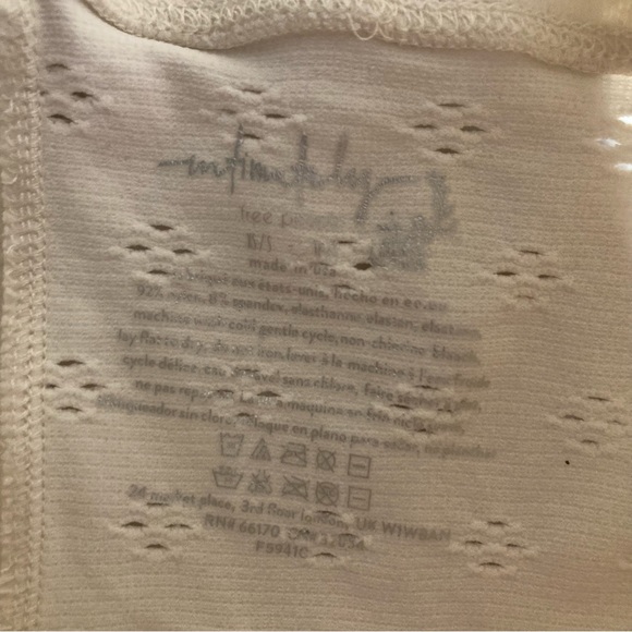 Free People Eyelet Seamless Shortie in Ivory - Picture 6 of 7